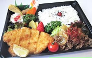 白身フライと焼肉弁当