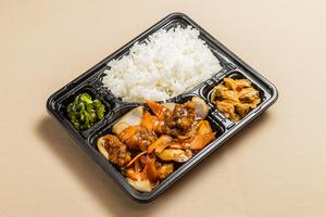 鶏と野菜の黒酢あん弁当