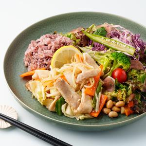 【人気No.5】塩レモン野菜炒め with たっぷりサラダBOX