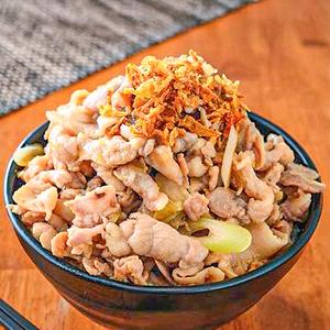 ガリバタ豚丼肉大盛 (お肉400g) Garlic Butter Pork Rice Bowl (L, 400g Meat)
