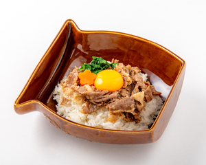 月見すき焼き丼