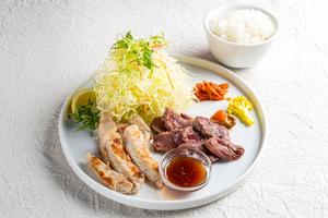 アンガス牛ハラミ＆九州豚のトンテキ定食