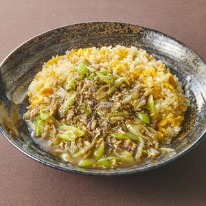 ネギ肉【そぼろ】あんかけチャーハン