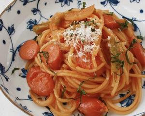 ガーリックナポリタン/Garlic Neapolitan Pasta