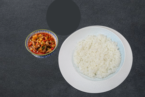 ライスセット /Rice Set/米套餐 牛肉野菜とご飯/Vegetable＆Beef with rice/碎肉米