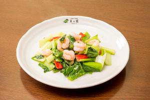 えびとチンゲン菜炒め
