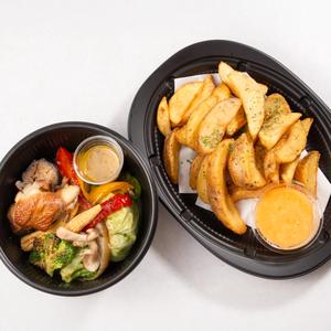 グリル野菜のサラダ フライドポテトチリマヨディップセット