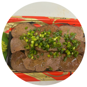 ねぎとろ乗せ・炙りネギ塩牛タン寿司丼