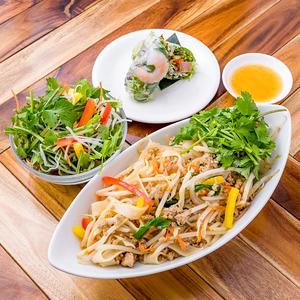 【人気NO.4】野菜と豚ひき肉の焼きフォー・生春巻きセット
