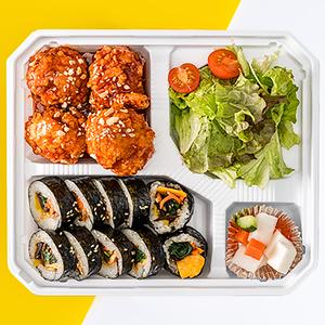 ヤンニョムチキン＆キムパ弁当 Yangnyeom Chicken ＆ Kimbap Bento Box