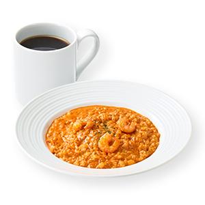 カフェ・ベローチェ 海老のトマトクリームリゾットセット Shrimp Tomato Cream Risotto Set