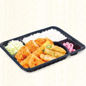 国産ささみかつと野菜フライ弁当　Japanese Chicken Tender Cutlet + Fried Veggies Combo Meal