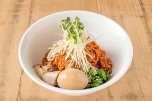 味玉辛まぜそば Spicy Mix Noodles with Marinated Egg