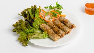 揚げ春巻き4本(Crispy Spring Rolls x 4)