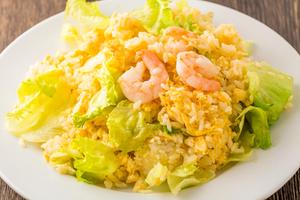 海老レタスチャーハン Shrimp Fried Rice with Lettuce