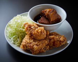唐揚げ角煮定食