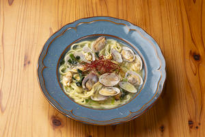 あさりとほうれん草のパスタ