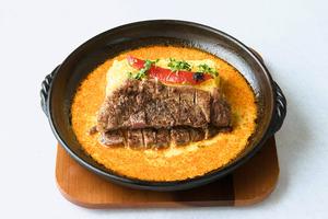 【ステーキ200g】豚肩ロースステーキカレー