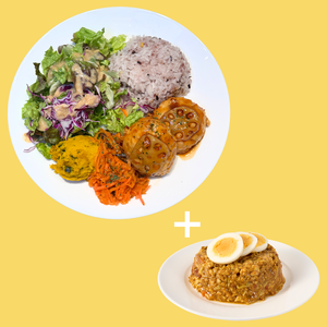 ハンバーグキーマカレーPLATE