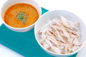 チキンライスとスープのセット Chicken rice＆Laksa soup set