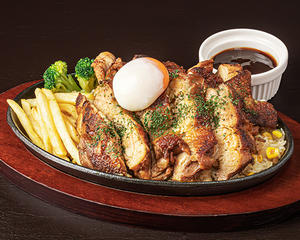 【お肉2倍】エッグ(温泉卵) ダブルNYジャークチキンステーキBOX