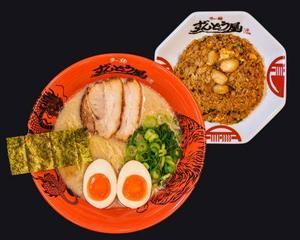 味玉らーめん＆にんにくチャーハンセット Aji-tama Ramen ＆ Garlic Fried Rice Set