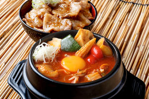 ごろごろ野菜スンドゥブ～ミニカルビ丼セット～