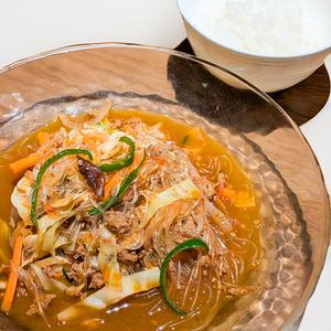 春雨の麻辣煮込み定食