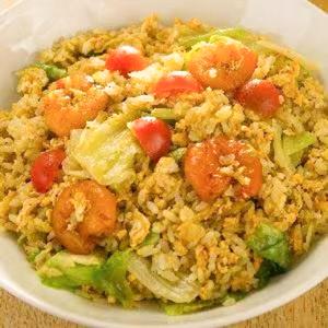 タイ風エビレタスチャーハン/Thai Ebi Lettuce Chahan