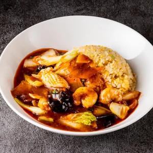 麻辣海鮮あんかけチャーハン