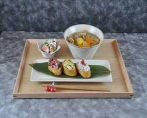 豚汁定食+創作いなり寿司