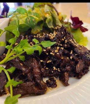 鹿肉のプルコギ風