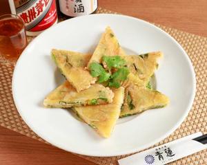青葱と海鮮の中華チヂミ Green Onion and Seafood Chinese-Style Buchimgae
