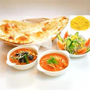 【沢山食べたい方に(ドリンク付き)】コスパNo.1PANASセット(Nan+Rice+CTikka+Salad)