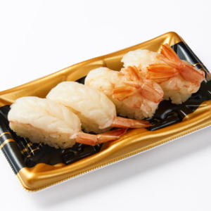 赤エビにぎり 4-piece set of red shrimp