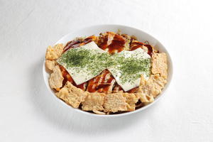 チーズ・イカ天入り広島風お好み焼き