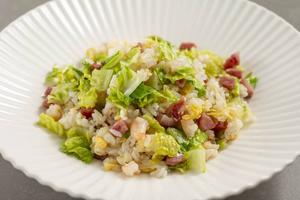 黑猪生菜炒,黒豚ソーセージ入りレタス炒飯,Fried Rice with Black Pork Sausage and Lettuce