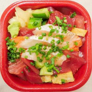 丼丸人気No.3 バラサーモン丼