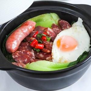 雙仔(2種香港腸詰ソーセージ土鍋飯 ) 2 kinds of Hongkong Sausage Stewed Rice