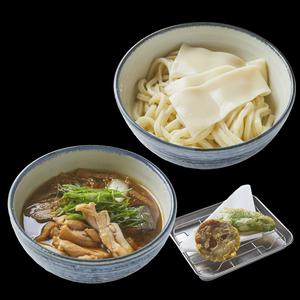 季節の天ぷら鶏汁うどん