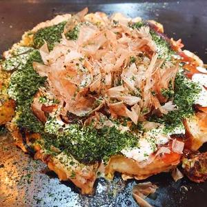 生えびねぎ天 Raw Shrimp ＆ Spring Onion Okonomiyaki