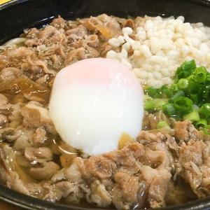 温・肉うどん「黒」スペシャル Hot Udon Noodles With Meat Black Special