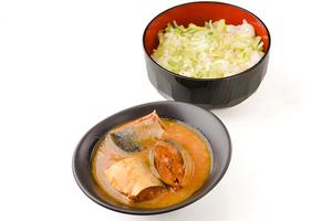 さば味噌ネギ飯