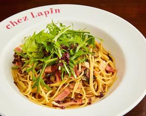 ベーコンと高菜のスパゲティ