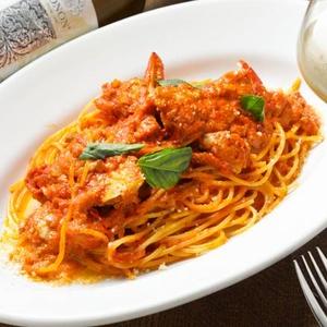 渡り蟹のトマトクリームペンネ Japanese Blue Crab and Tomato Cream penne