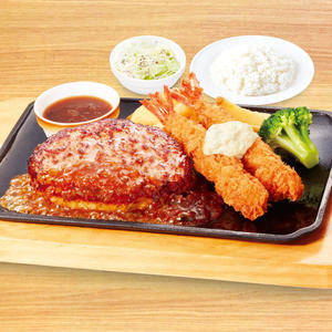 ビッグボーイ 【908】手ごねハンバーグ＆エビフライ弁当