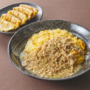 肉肉【そぼろ】あんかけチャーハン 揚げ餃子(5個)セット