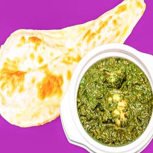 【カレー＆ナンセット】saag prawn curry set(サグ海老カレーセット)