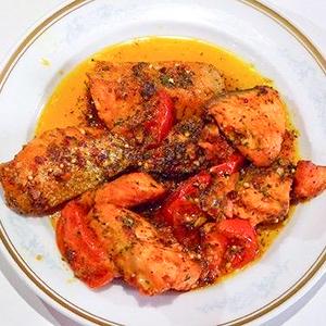 フィッシュのグリル Fish tomato grill(nan or rice)