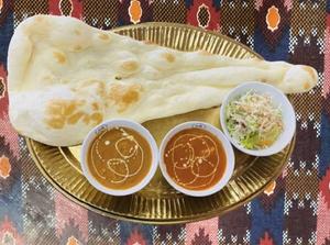 2種類のカレーチーズナンセット Doubble Curry Cheese Naan Set-